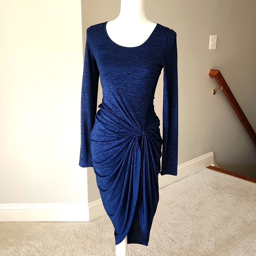 Adrianna Papel Faux Wrap Long Sleeve Size Small